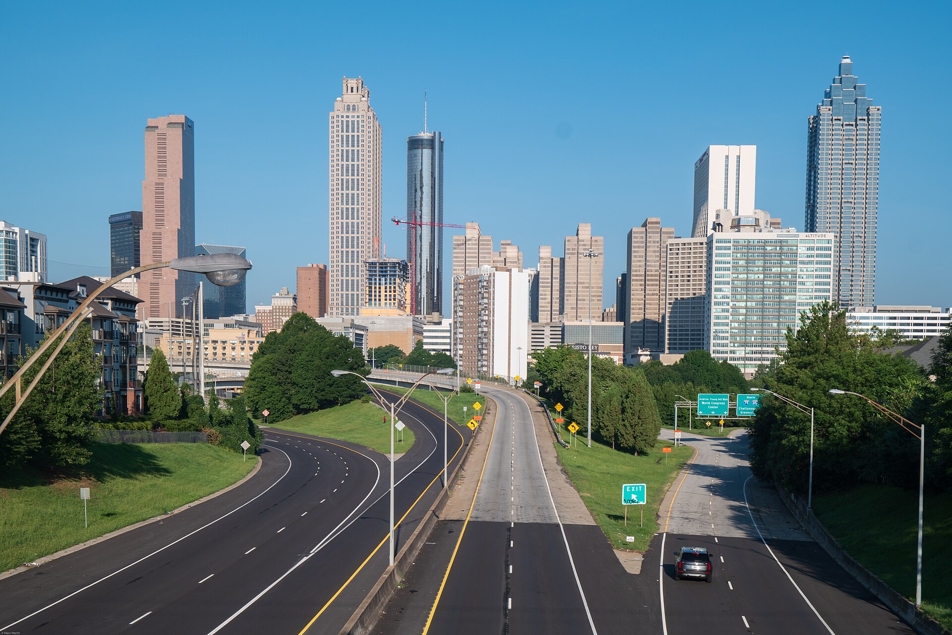 Atlanta skyline and highway