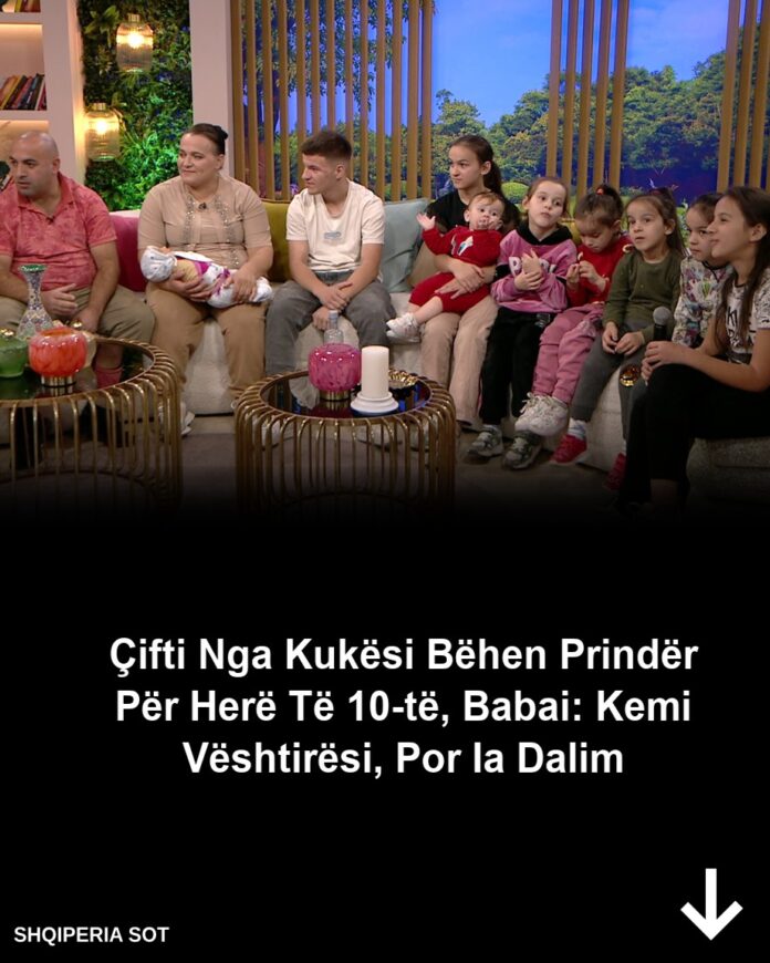 Çifti nga Kukësi bëhen prindër për herë të 10-të, babai: Kemi vështirësi, por ia dalim