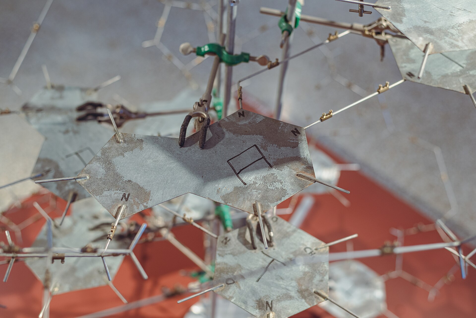 Replica of a DNA double helix model