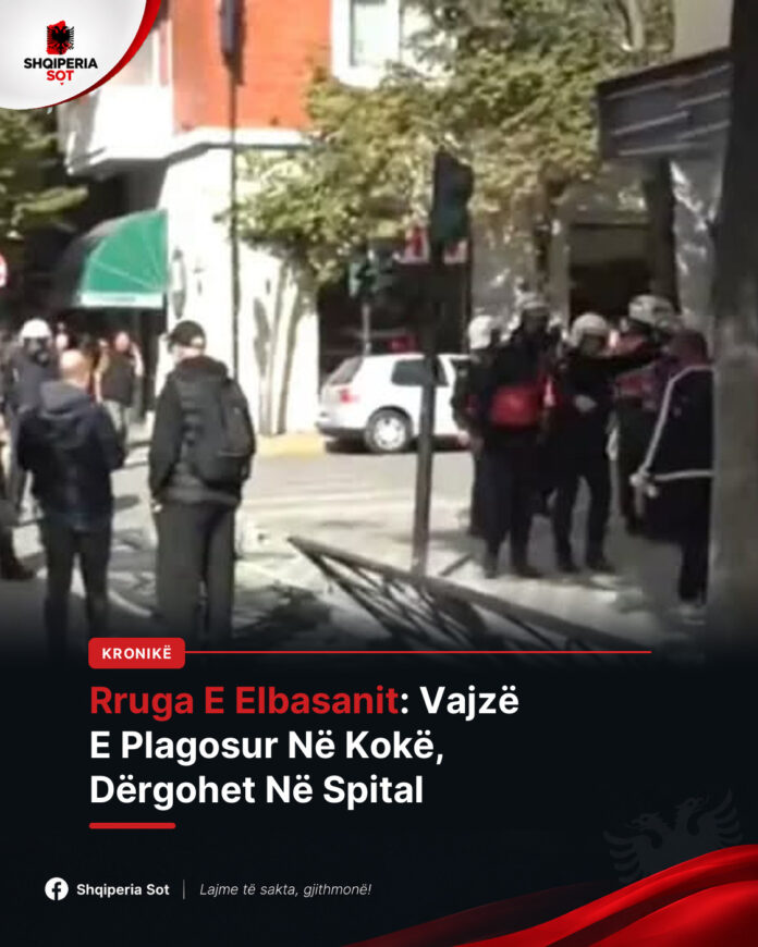 Një vajzë mbetet e plagosur në kokë në Rrugën e Elbasanit, dërgohet me urgjencë në spital