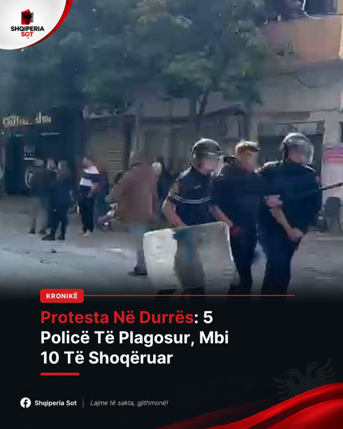 Protesta studentore në Durrës, 5 policë të plagosur dhe mbi 10 persona të shoqëruar