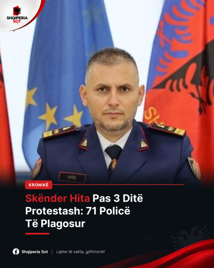 Tre ditë protesta të dhunshme, Skënder Hita del para mediave: 71 policë të plagosur
