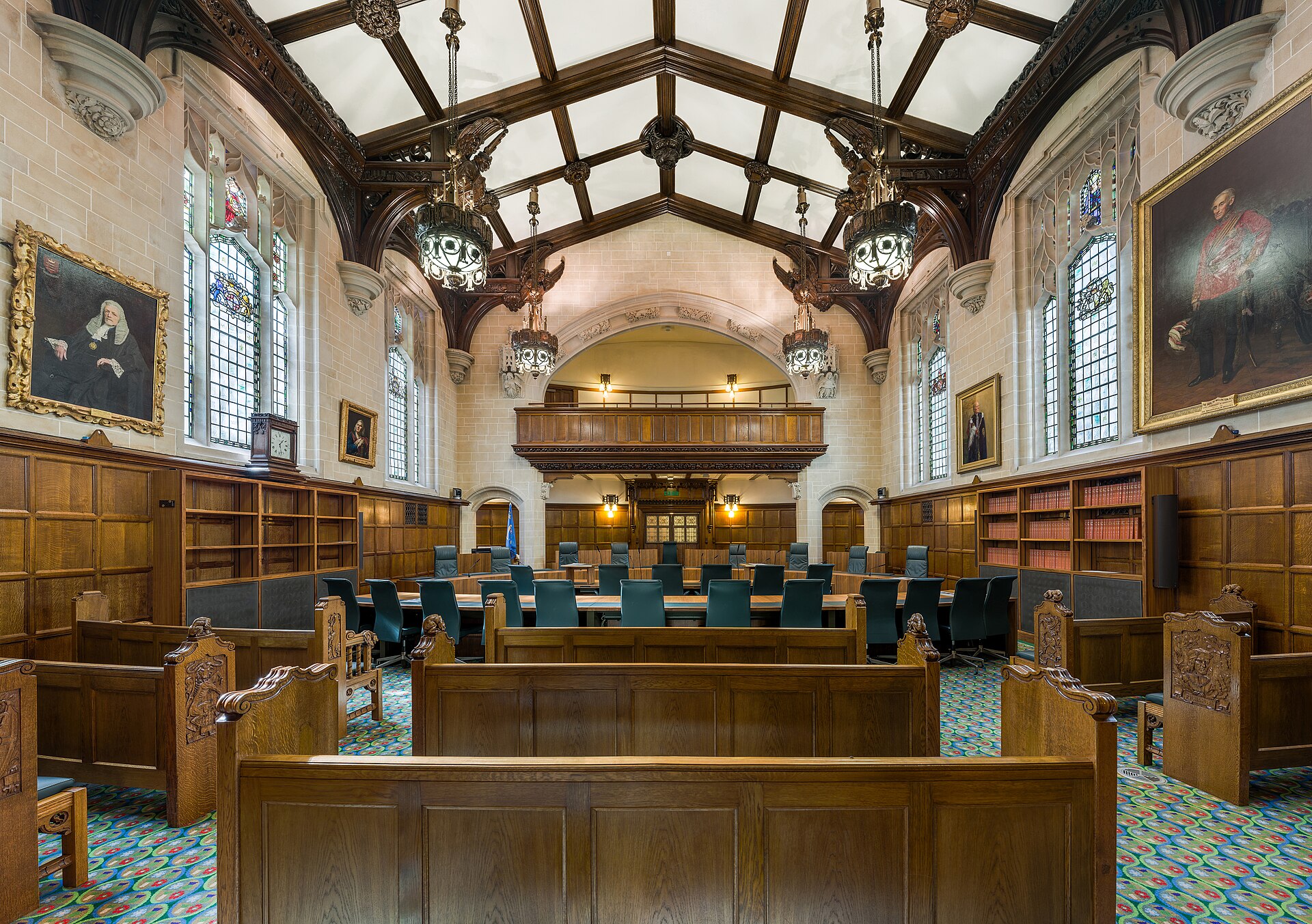 Courtroom inside the Supreme Court of the United Kingdom